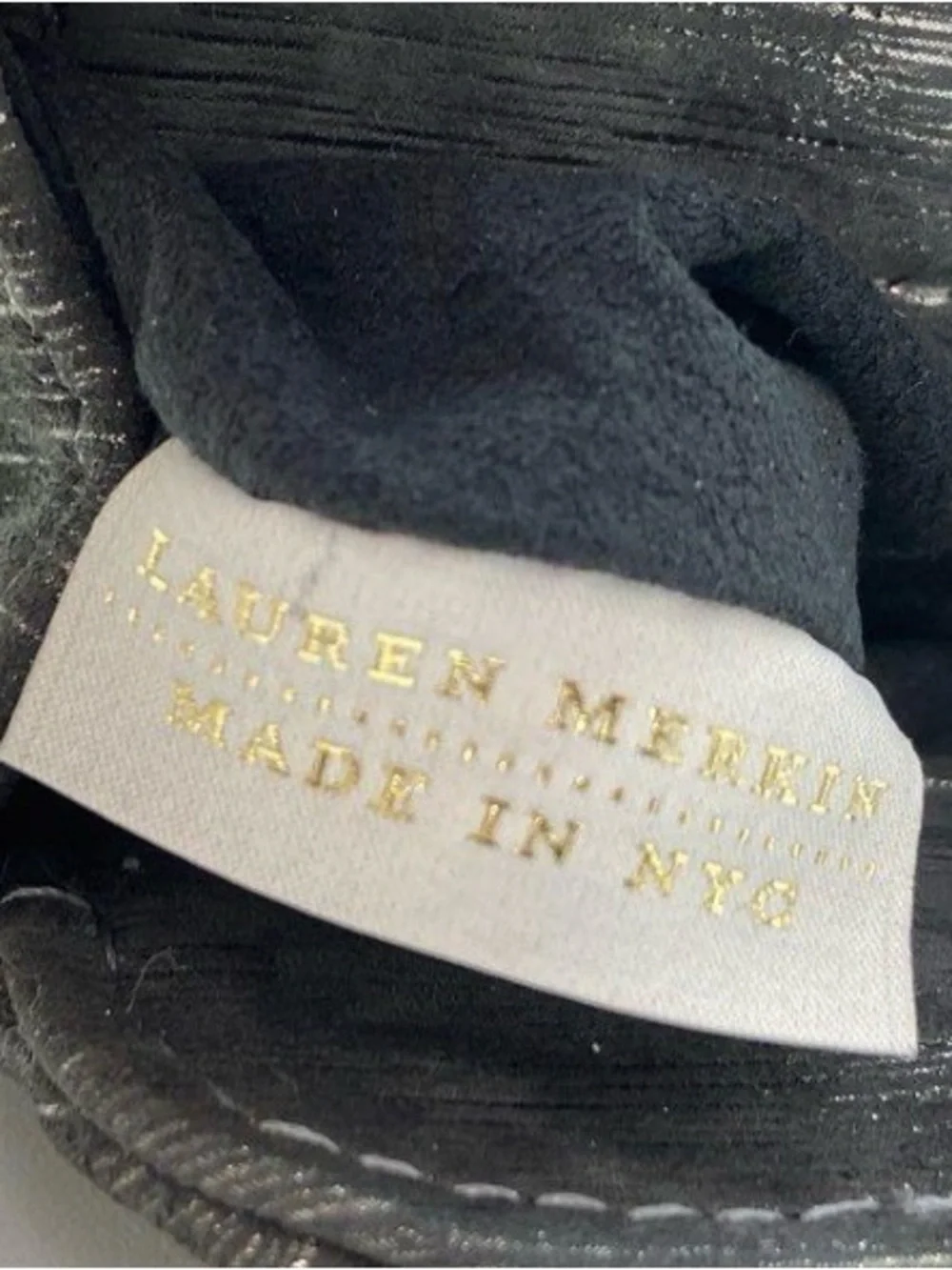 Vintage Lauren Merkin Michelle Fantaci Elegant Dark Gray Evening Clutch Cocktail